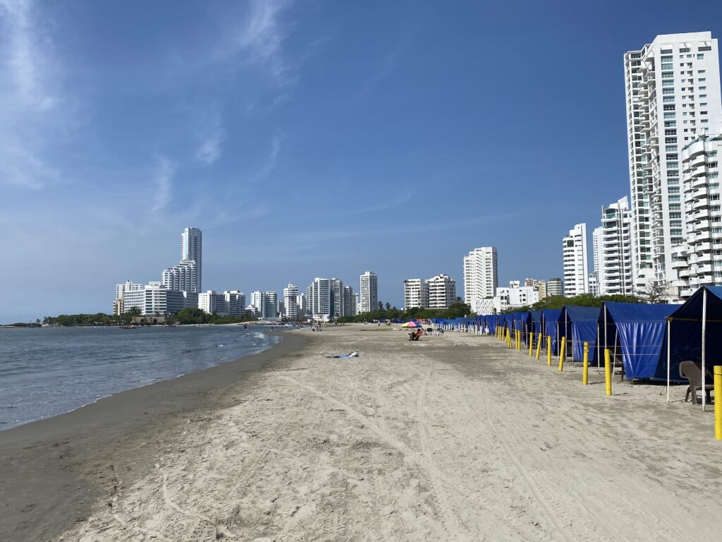 Beach in Castillogrande, Cartagena, Colombia